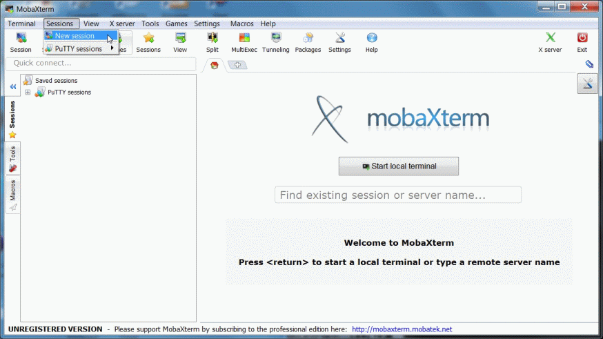 how to import sessions into mobaxterm